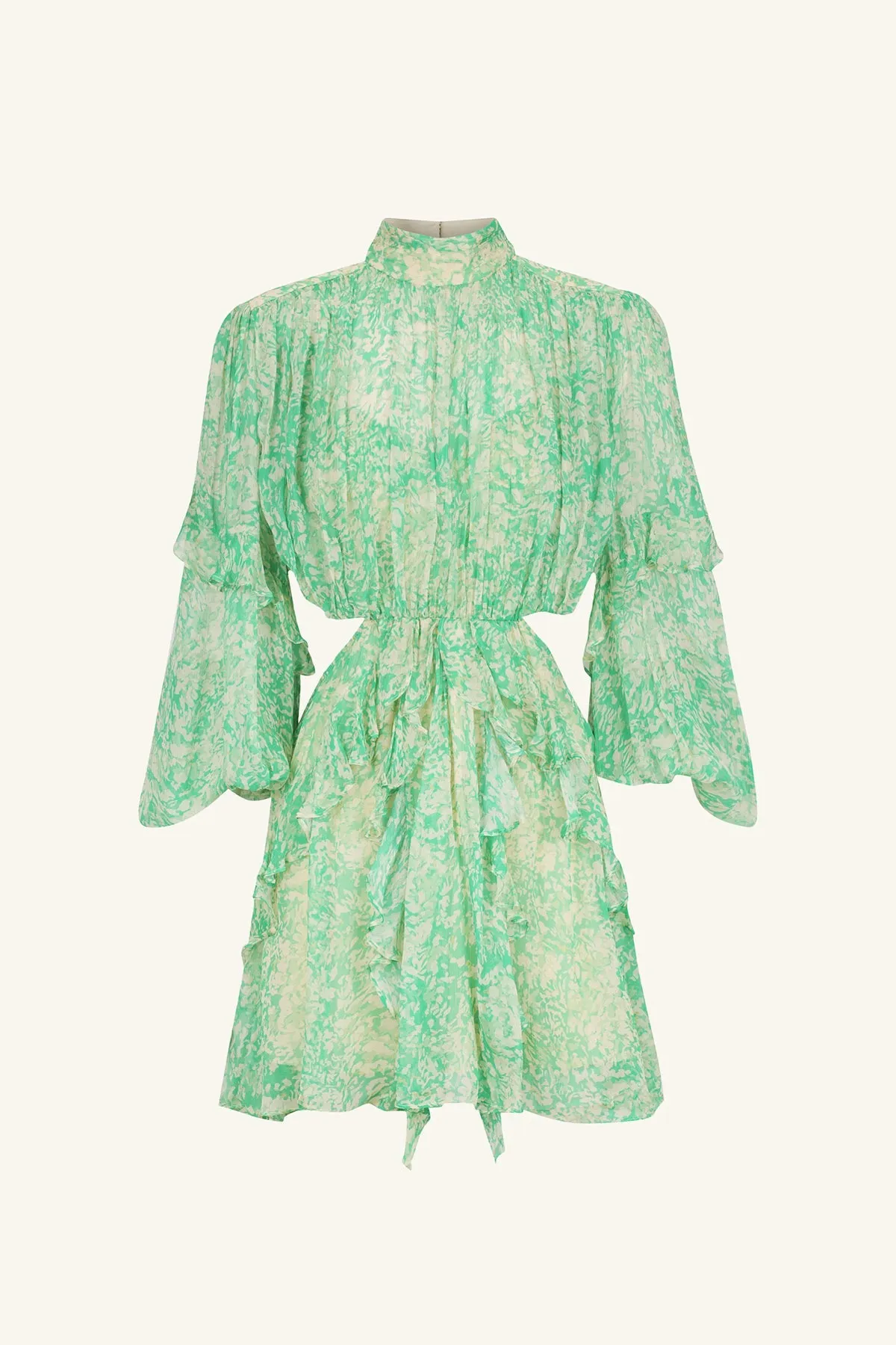 BELVEDERE HIGH NECK RUFFLE MINI DRESS sold by Shona Joy product image thumbnail 5