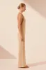 EMILIO HALTER OPEN BACK MAXI DRESS - OAT sold by Shona Joy