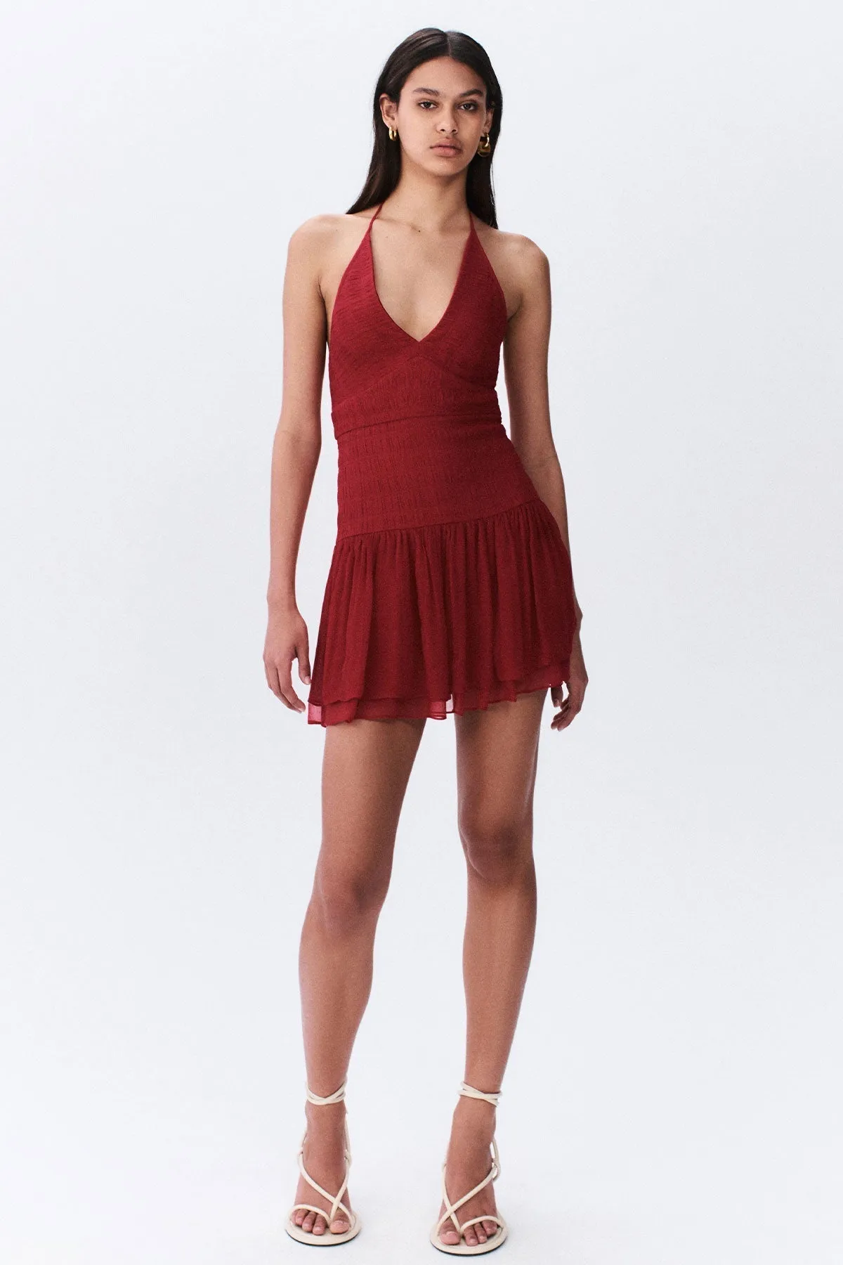 MARQUIS HALTER TIE MINI DRESS - ROMA RED sold by Shona Joy product image thumbnail 5