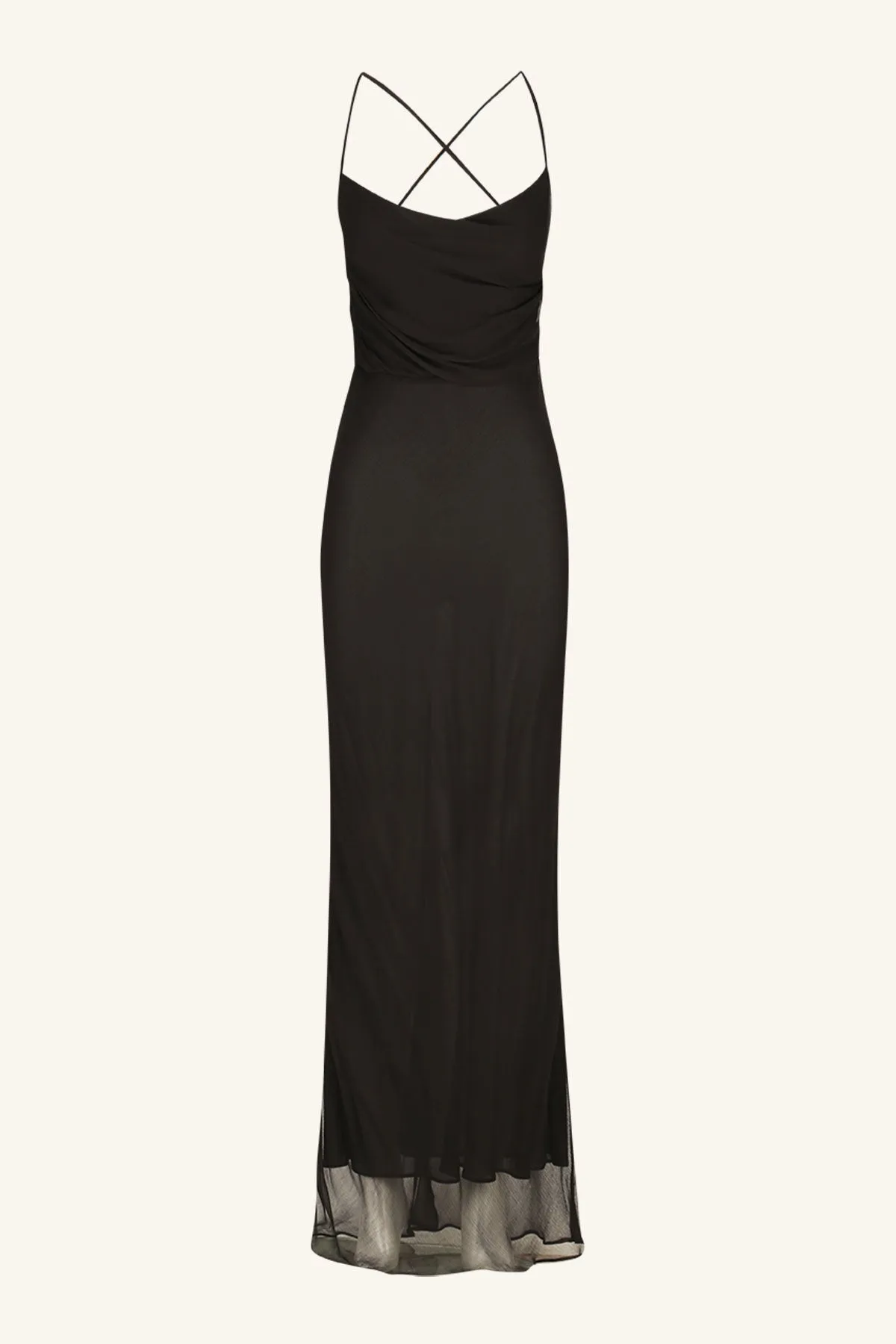 CLAUDE LACE BACK BIAS MAXI DRESS - BLACK sold by Shona Joy product image thumbnail 5