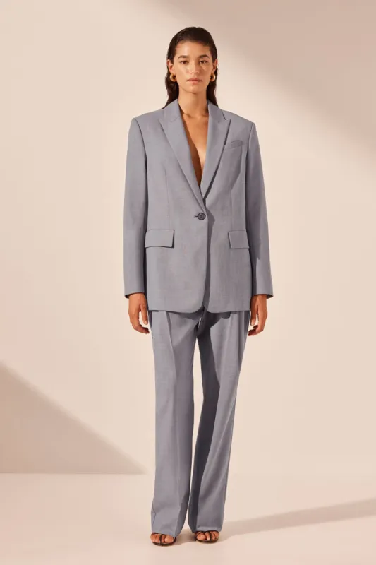 ASHER OVERSIZED TAILORED BLAZER - STEEL GREY sold by Shona Joy