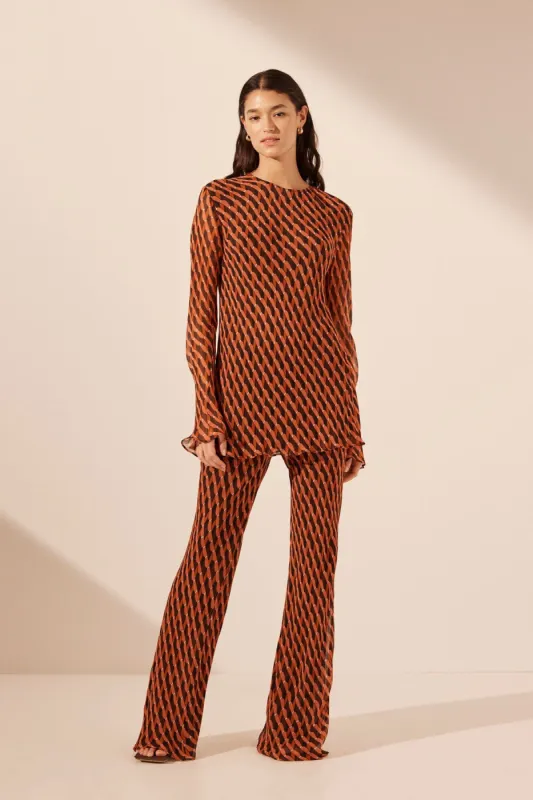 MARTINA FLARED SLEEVE BIAS CUT TOP sold by Shona Joy