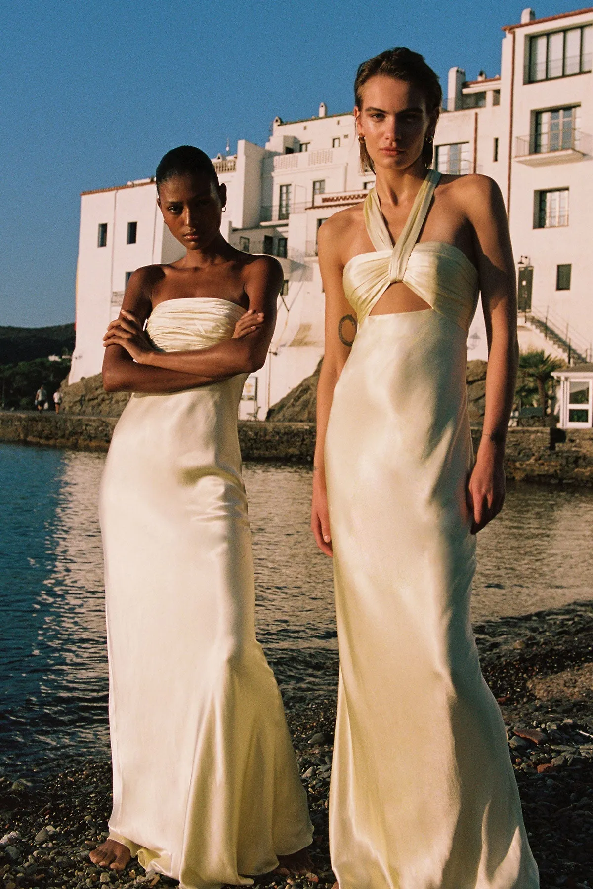 LA LUNE STRAPLESS RUCHED BODICE MAXI DRESS - LEMON sold by Shona Joy product image thumbnail 5