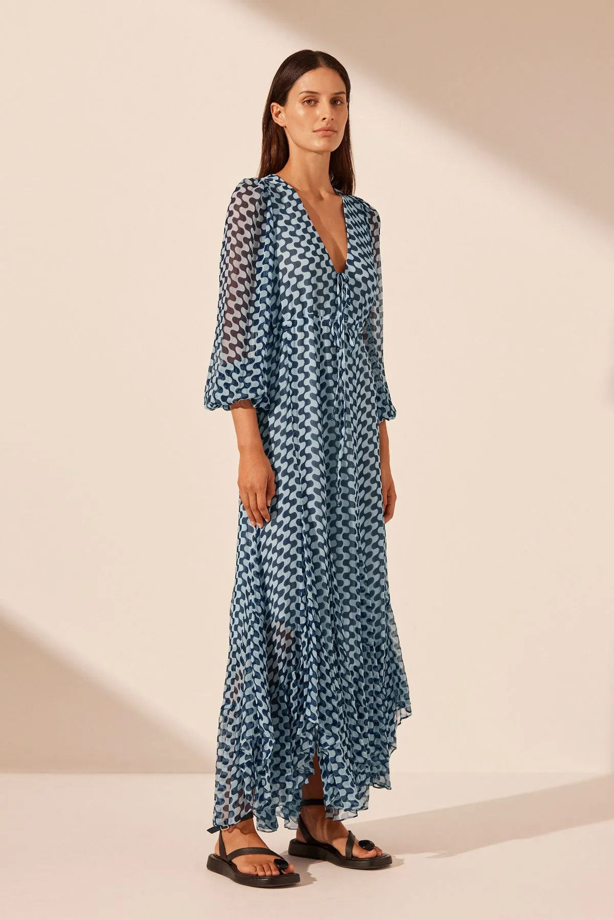 ELINA LACE FRONT DRAWSTRING MAXI DRESS sold by Shona Joy product image thumbnail 3