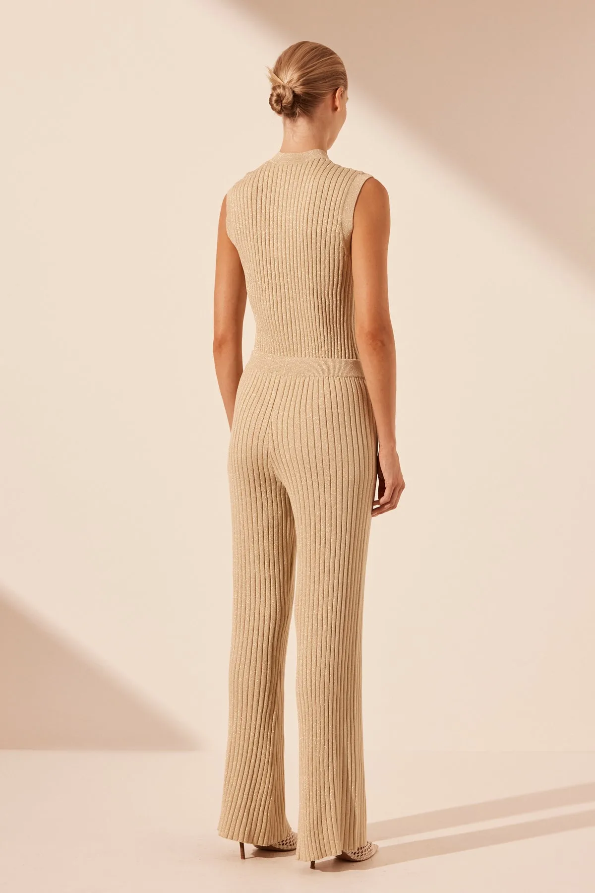 LIVIA STRAIGHT LEG PANT - CHAMPAGNE sold by Shona Joy product image thumbnail 4