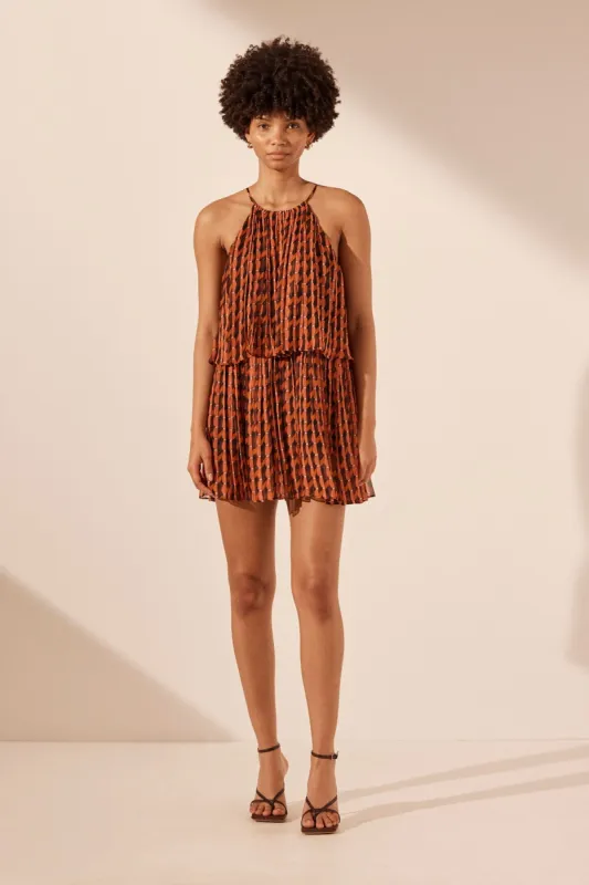 MARTINA HALTER TIERED MINI DRESS sold by Shona Joy