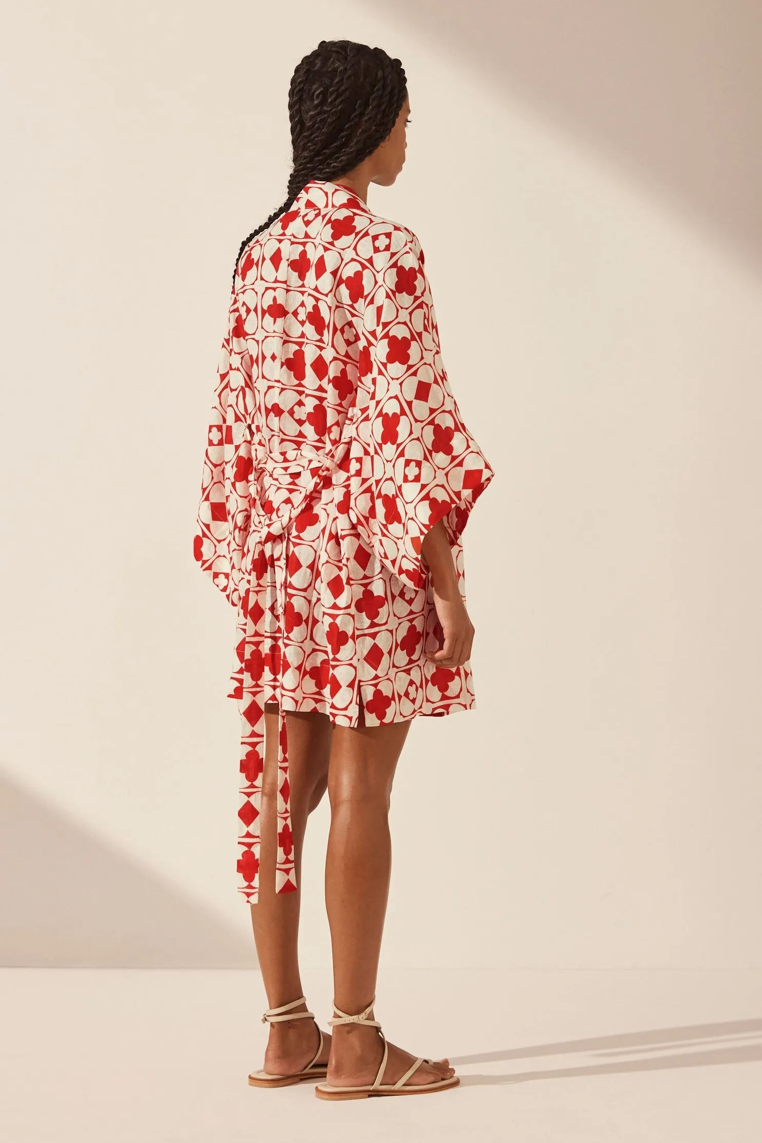 PALMIER LINEN ROBE MINI DRESS sold by Shona Joy product image thumbnail 3