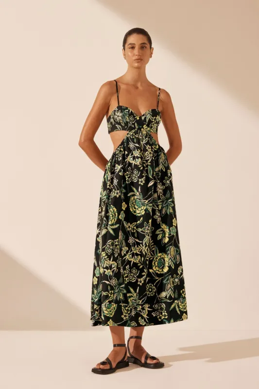 LINA BUSTIER CUT OUT MIDI DRESS sold by Shona Joy