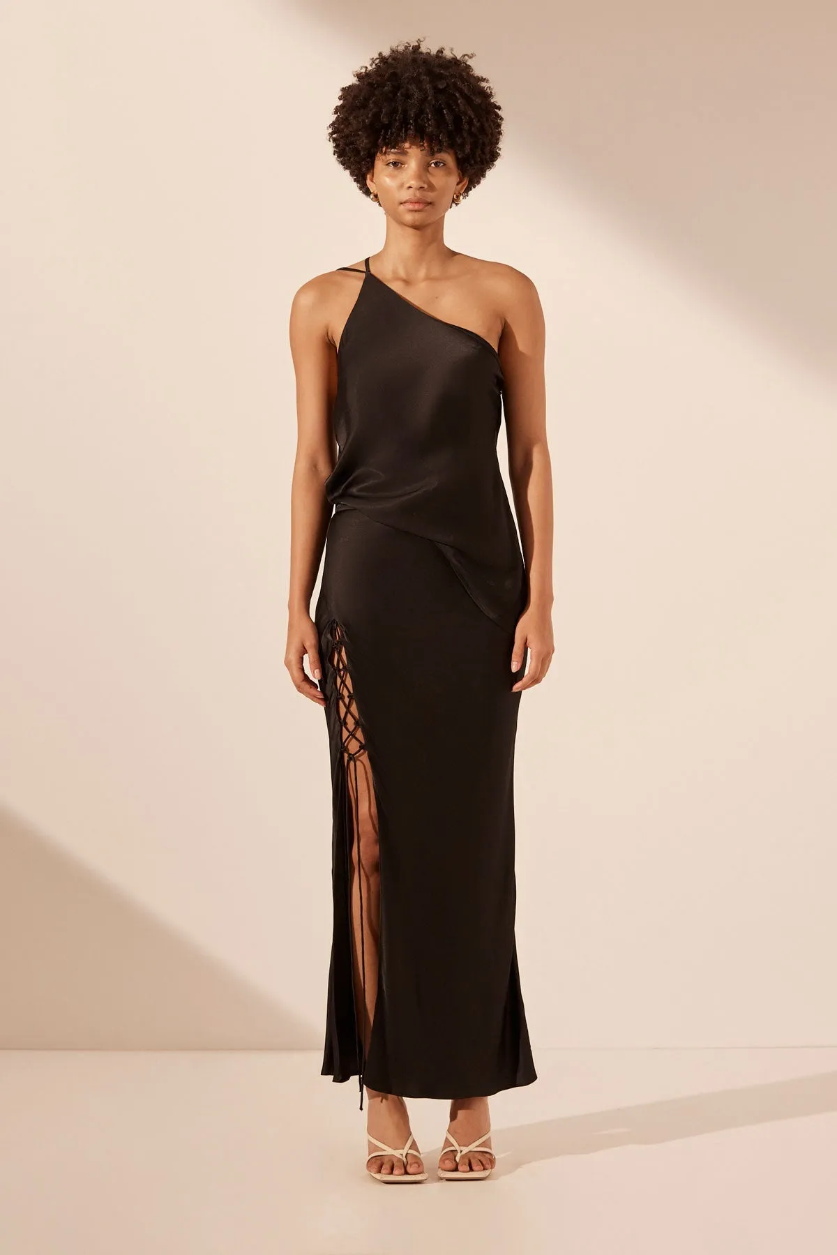 MIA LACE UP MAXI SKIRT - BLACK sold by Shona Joy