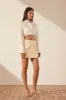 MAIORI PATCH POCKET DRAWSTRING CROP SHIRT - IVORY sold by Shona Joy