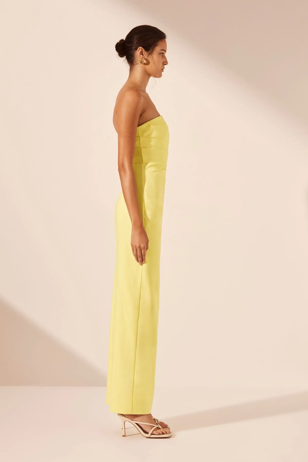 LANI STRAPLESS DRAPED MAXI DRESS - LEMON sold by Shona Joy product image thumbnail 4