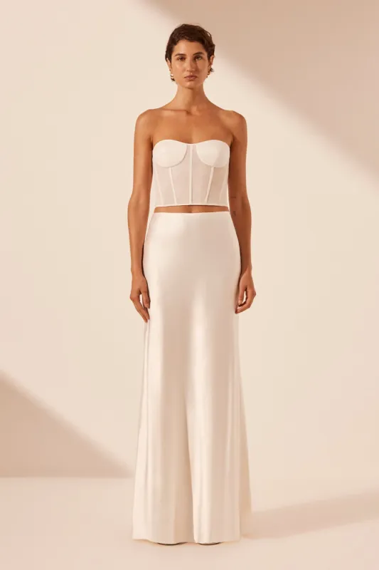 CELESTE STRAPLESS CORSET - IVORY sold by Shona Joy