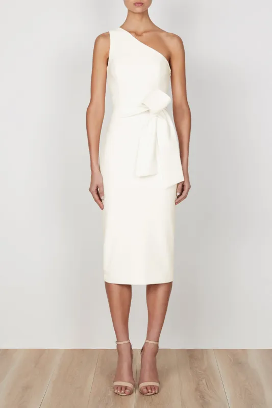 LUCY ONE SHOULDER MIDI DRESS - IVORY sold by Shona Joy