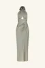 LUXE GATHERED HALTER MIDI DRESS - EUCALYPTUS sold by Shona Joy