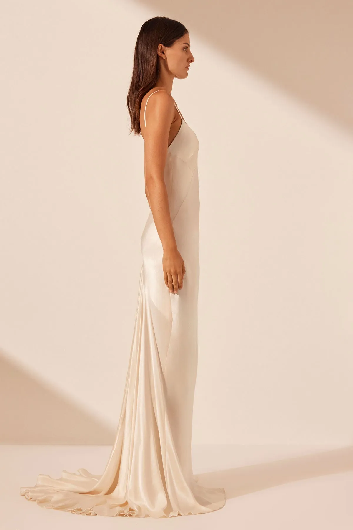 LA LUNE LOW BACK GOWN - CREAM sold by Shona Joy product image thumbnail 4