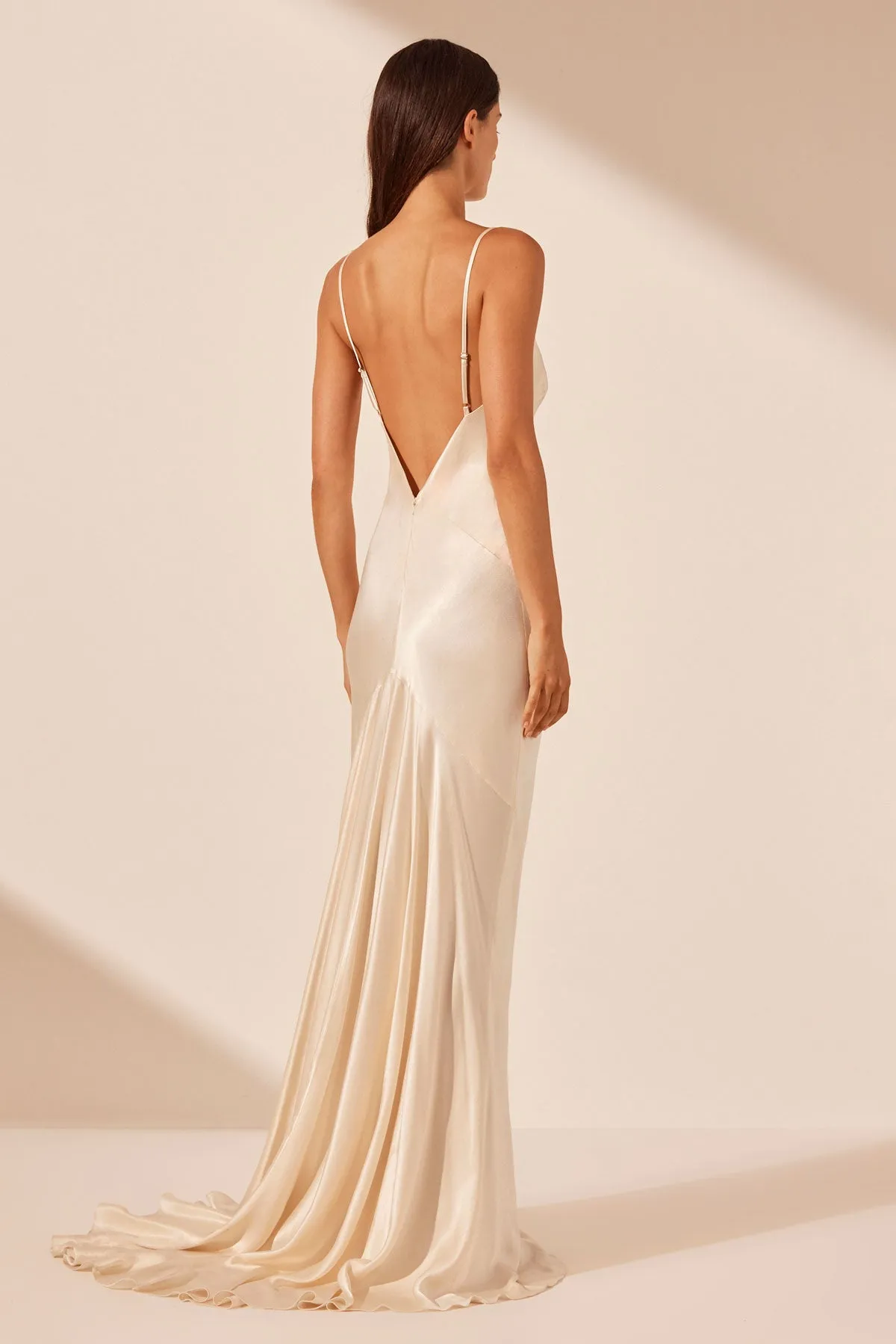 LA LUNE LOW BACK GOWN - CREAM sold by Shona Joy product image thumbnail 5
