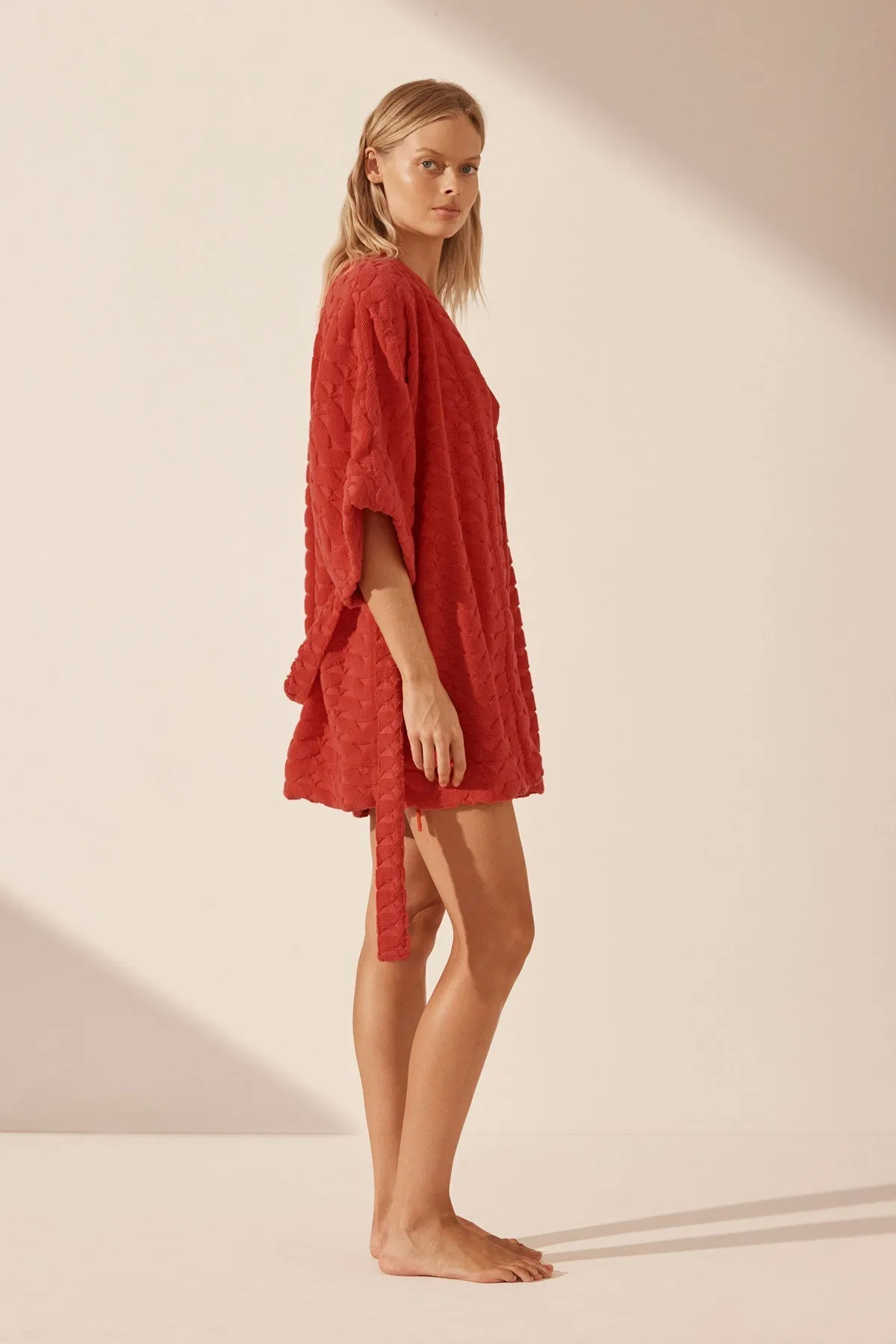 PAULINE TERRY ROBE - POPPY RED sold by Shona Joy product image thumbnail 4
