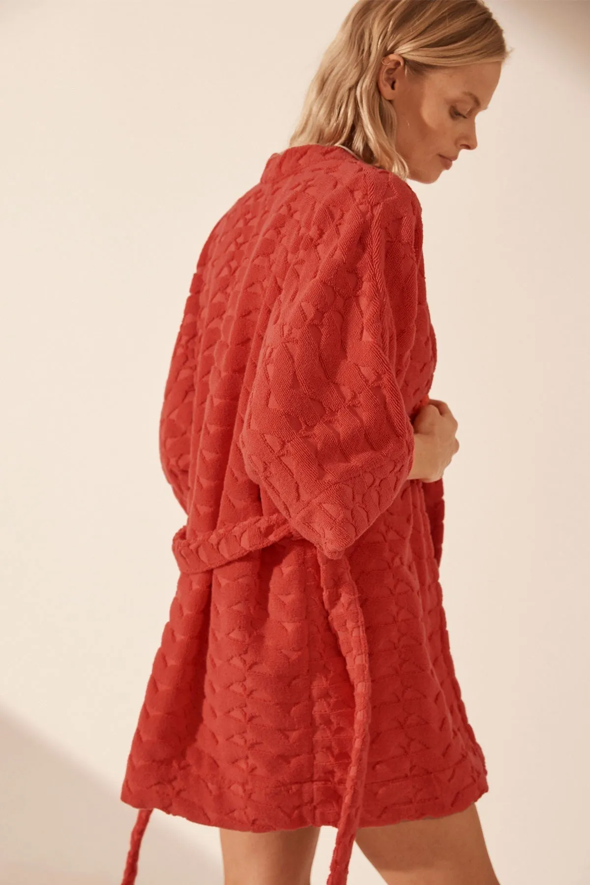 PAULINE TERRY ROBE - POPPY RED sold by Shona Joy product image thumbnail 2
