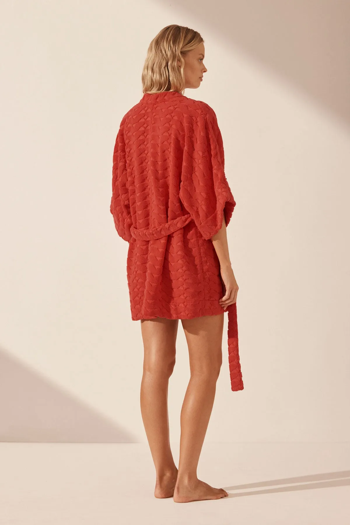 PAULINE TERRY ROBE - POPPY RED sold by Shona Joy product image thumbnail 5