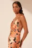 ROSA SILK PLUNGED DOUBLE STRAP MAXI DRESS sold by Shona Joy