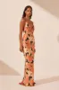 ROSA SILK PLUNGED DOUBLE STRAP MAXI DRESS sold by Shona Joy