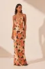 ROSA SILK PLUNGED DOUBLE STRAP MAXI DRESS sold by Shona Joy