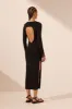 BASIC LONG SLEEVE OPEN BACK MIDI DRESS - BLACK sold by Shona Joy