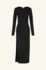 BASIC LONG SLEEVE OPEN BACK MIDI DRESS - BLACK sold by Shona Joy