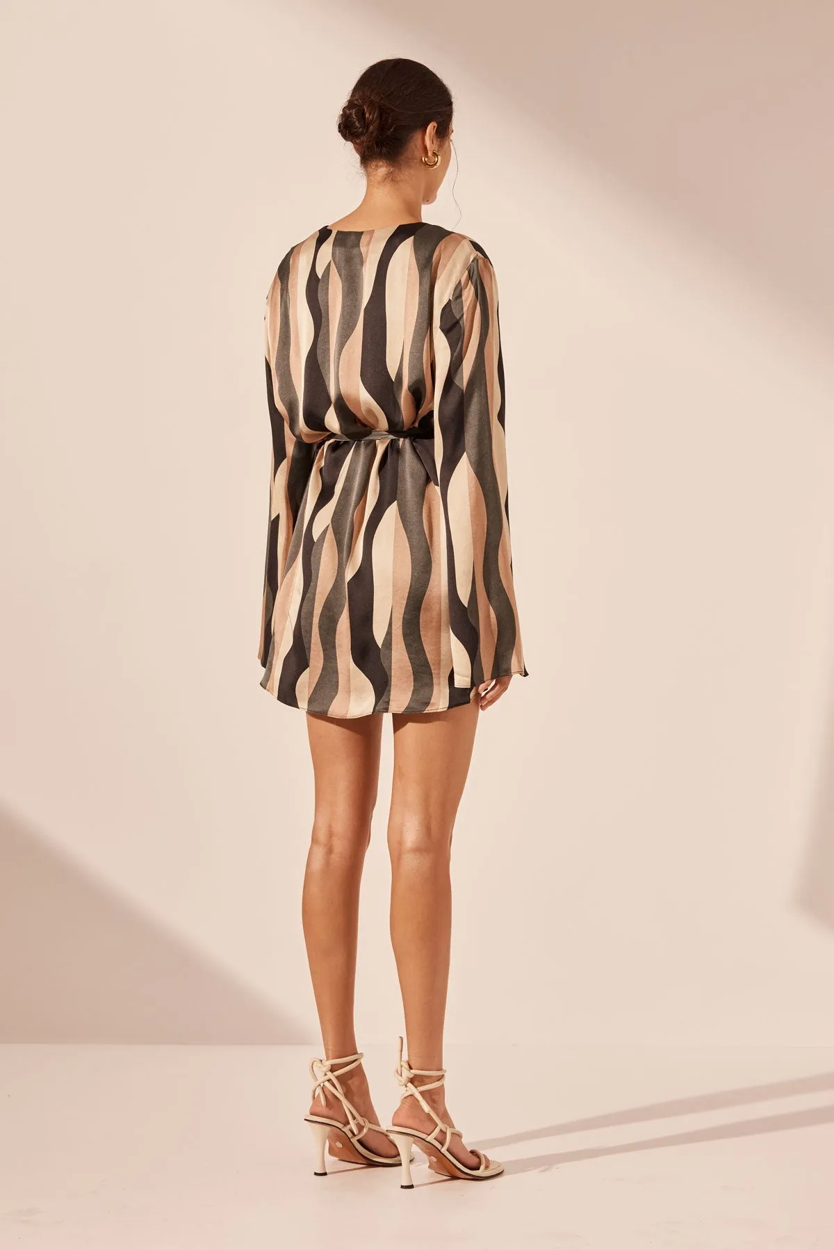 KORI SILK WRAP MINI DRESS sold by Shona Joy product image thumbnail 4