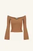 EVE OFF SHOULDER TOP - WALNUT sold by Shona Joy