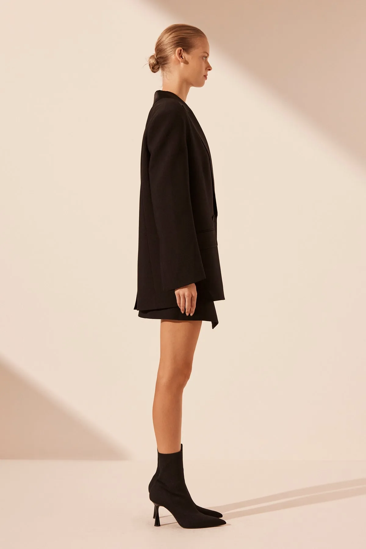 ADRI TUXEDO DOUBLE BREASTED BLAZER - BLACK sold by Shona Joy product image thumbnail 3