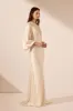 LA LUNE OPEN BACK BALLOON SLEEVE GOWN - CREAM sold by Shona Joy