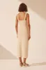 BASIC TWIST FRONT MIDI DRESS - BONE sold by Shona Joy