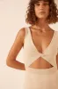 BASIC TWIST FRONT MIDI DRESS - BONE sold by Shona Joy