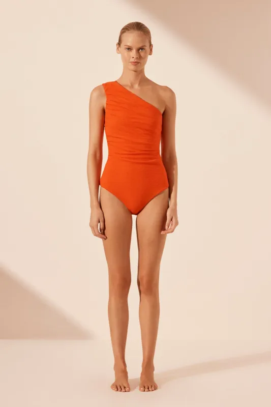 BEAU ONE SHOULDER BODYSUIT - HIBISCUS sold by Shona Joy