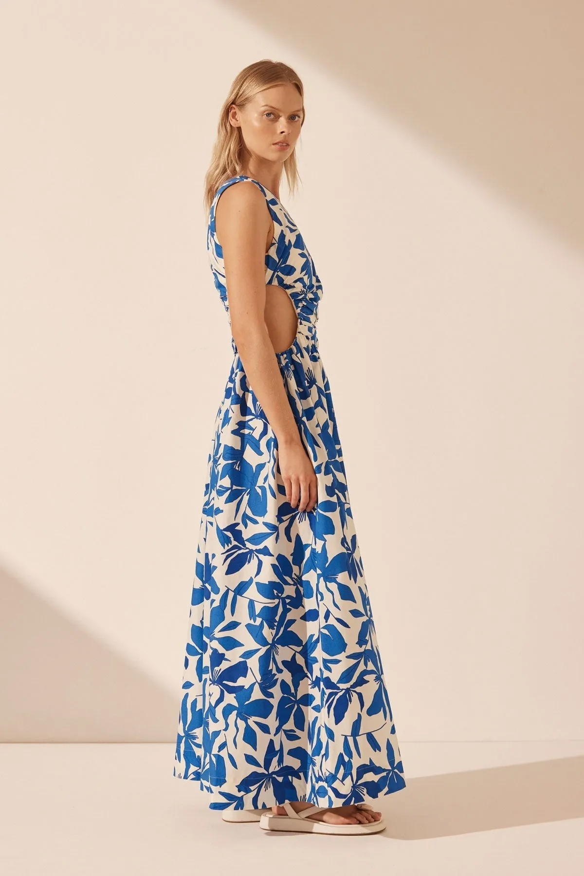 BLEUE ASYMMETRICAL CUT OUT MAXI DRESS sold by Shona Joy product image thumbnail 4
