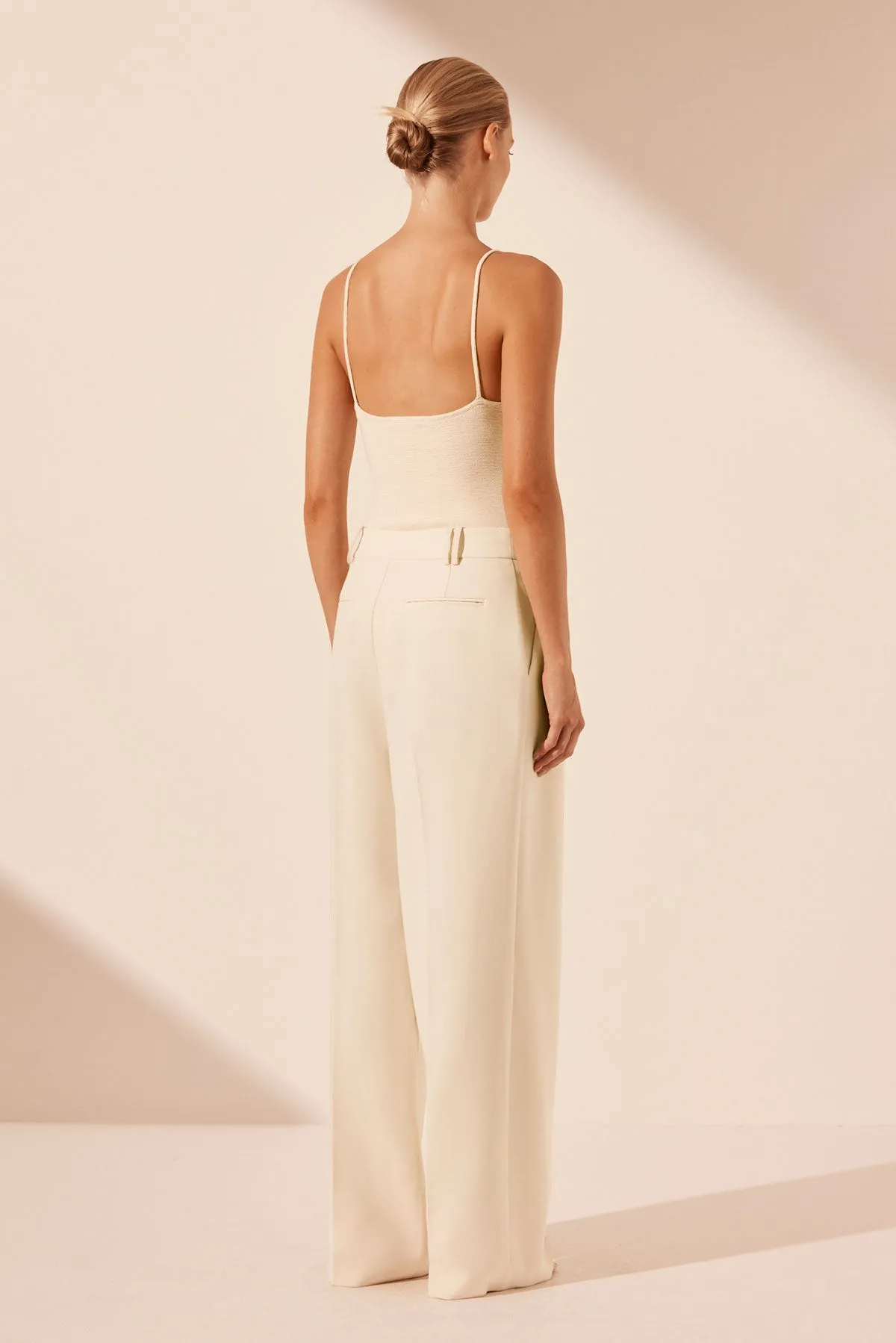 IRENA ASYMMETRICAL PLEAT FRONT PANT - RICE sold by Shona Joy product image thumbnail 4