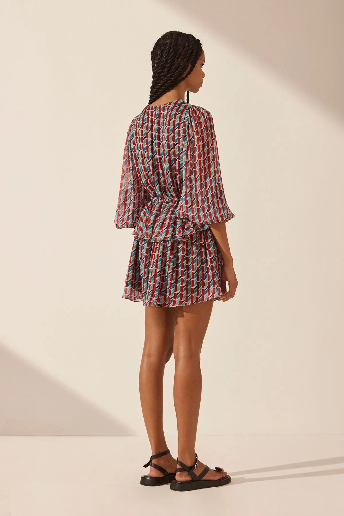 MARIBEL LACE FRONT DRAWSTRING MINI DRESS sold by Shona Joy product image thumbnail 4