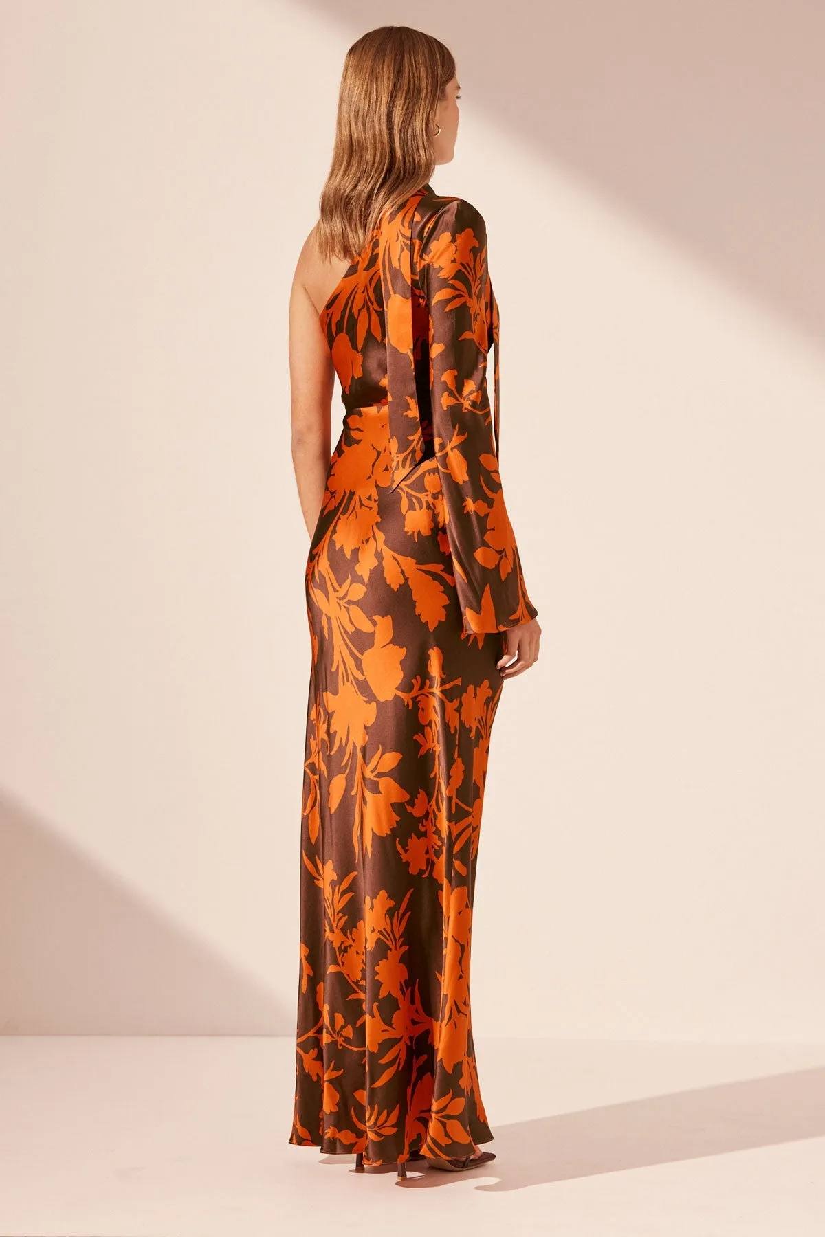 FLORA SILK ONE SHOULDER MAXI DRESS sold by Shona Joy product image thumbnail 5