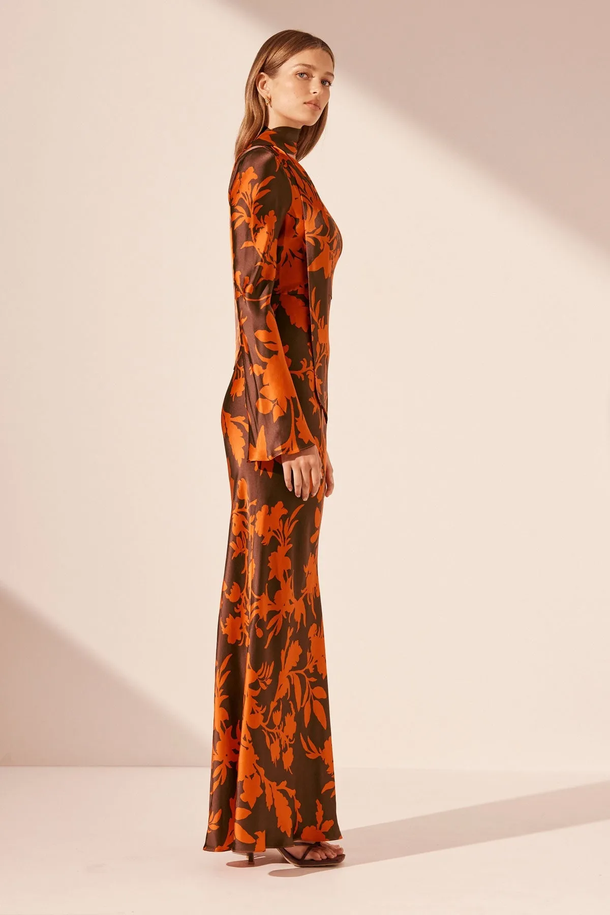 FLORA SILK ONE SHOULDER MAXI DRESS sold by Shona Joy product image thumbnail 4