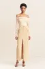 ARIANA FRONT SPLIT MAXI SKIRT - SAND sold by Shona Joy