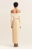 ARIANA FRONT SPLIT MAXI SKIRT - SAND sold by Shona Joy