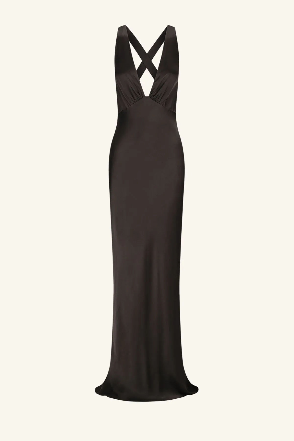 LA LUNE PLUNGED CROSS BACK MAXI DRESS - BLACK sold by Shona Joy product image thumbnail 5