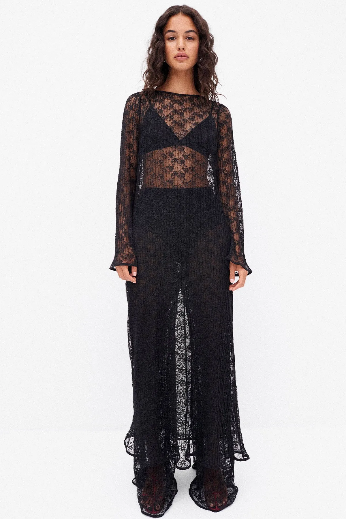 SOL LACE FLARE PANT - BLACK sold by Shona Joy product image thumbnail 5