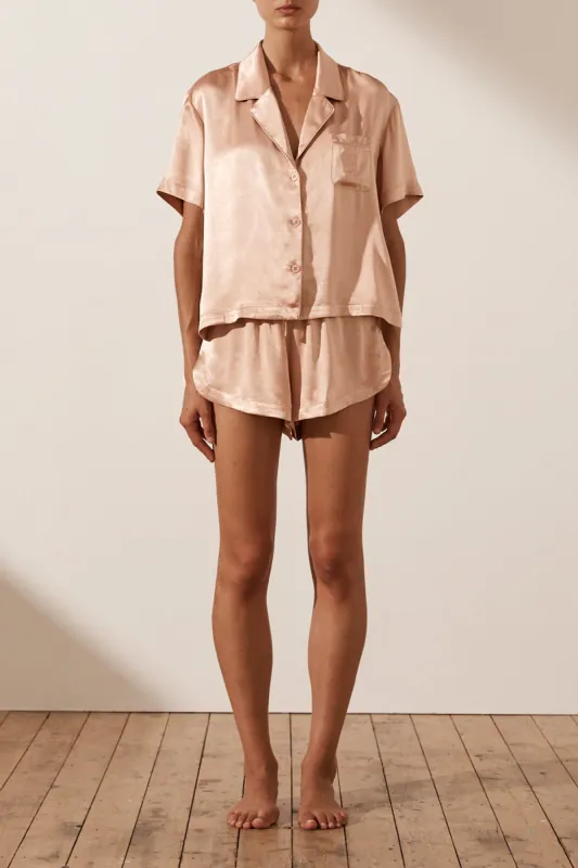 LA LUNE LOUNGE SHIRT SET - DESERT ROSE sold by Shona Joy