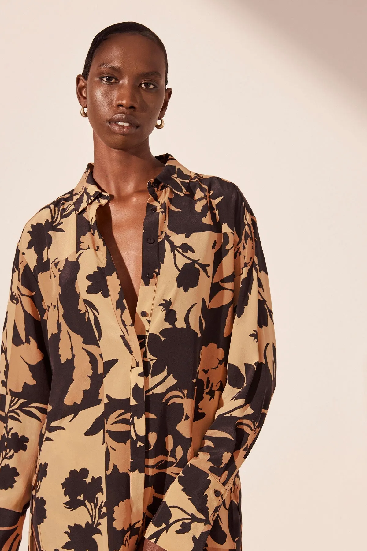 LAI SILK RELAXED SHIRT sold by Shona Joy product image thumbnail 2