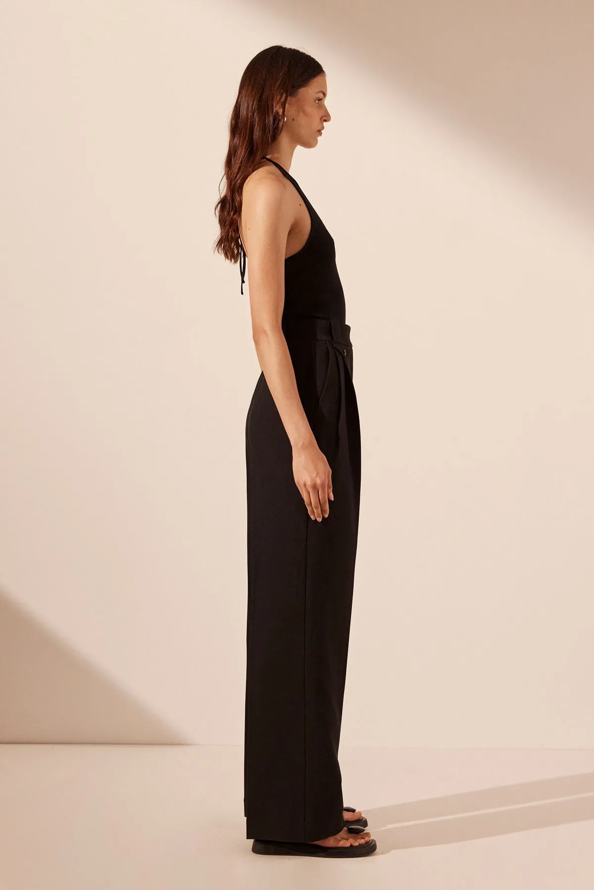 IRENA HIGH WAISTED TAILORED PANT - BLACK sold by Shona Joy product image thumbnail 3
