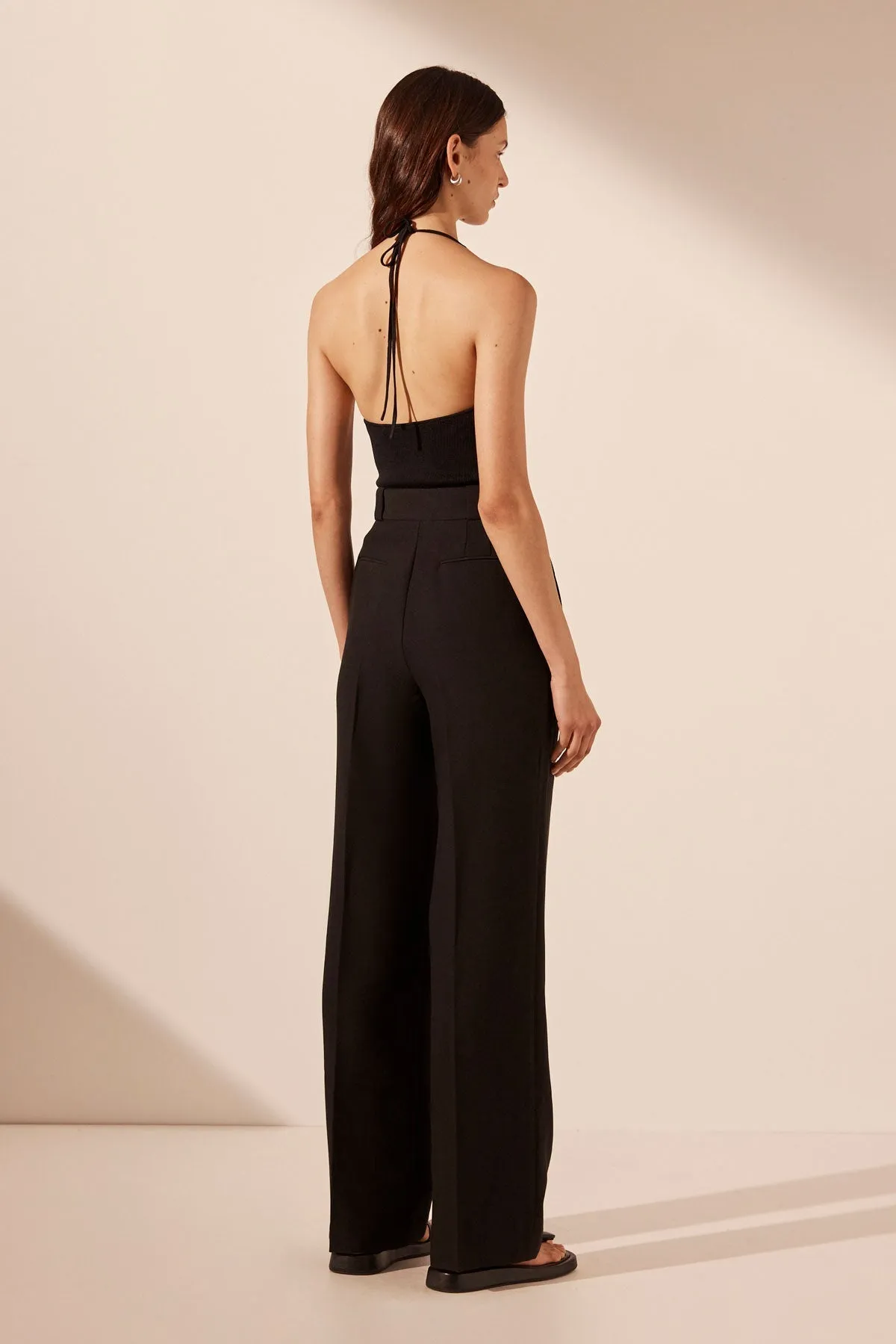 IRENA HIGH WAISTED TAILORED PANT - BLACK sold by Shona Joy product image thumbnail 4