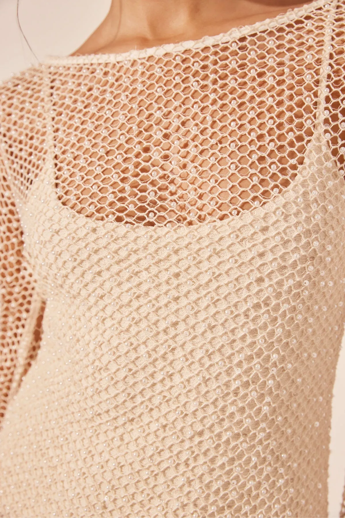 KIARA LONG SLEEVE SHEER MINI DRESS sold by Shona Joy product image thumbnail 4