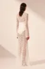 LA LUNE SOL LACE PLUNGED PANELLED MAXI DRESS - IVORY sold by Shona Joy